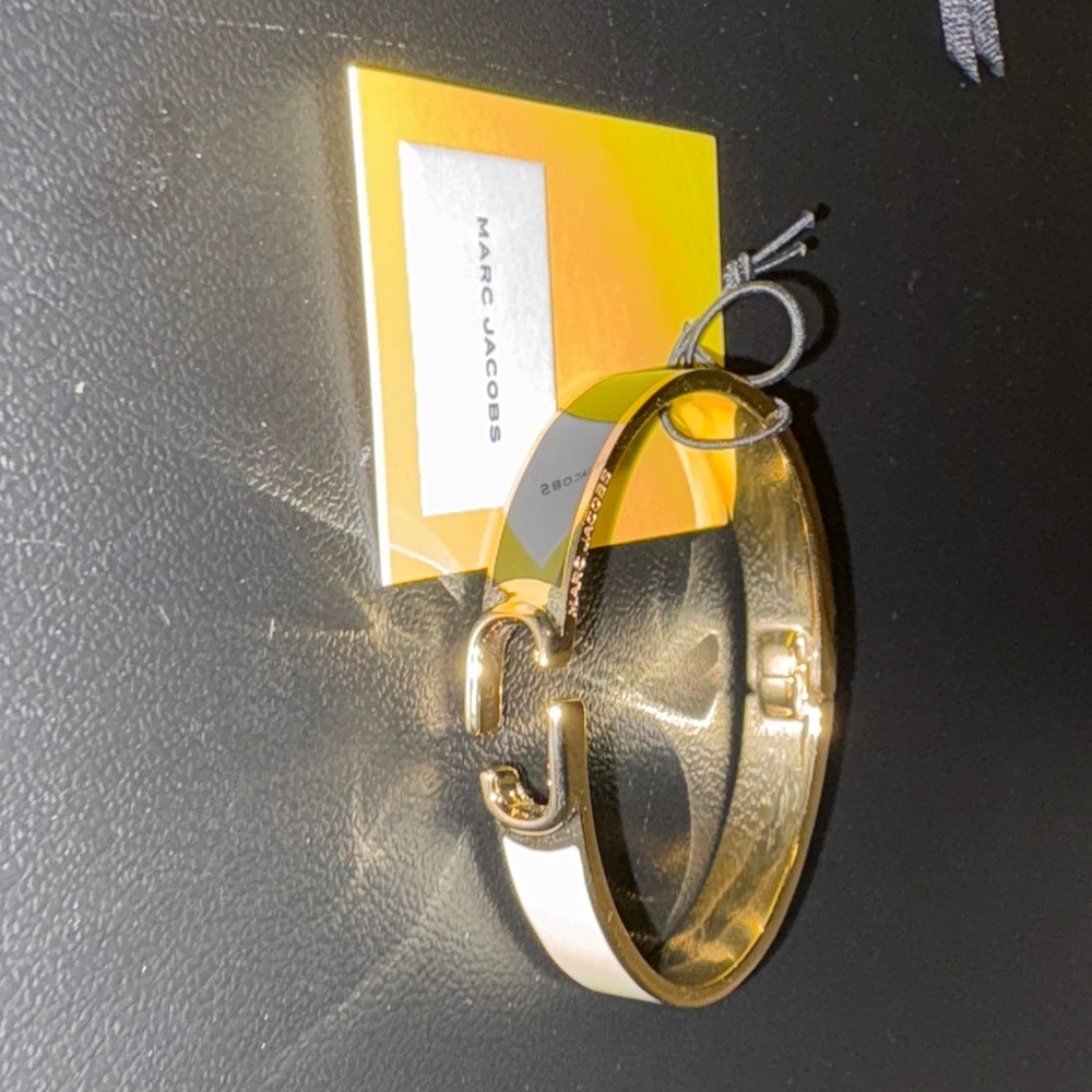 Marc Jacobs Gold and White Bangle